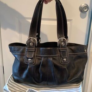 Black Leather Coach Bag